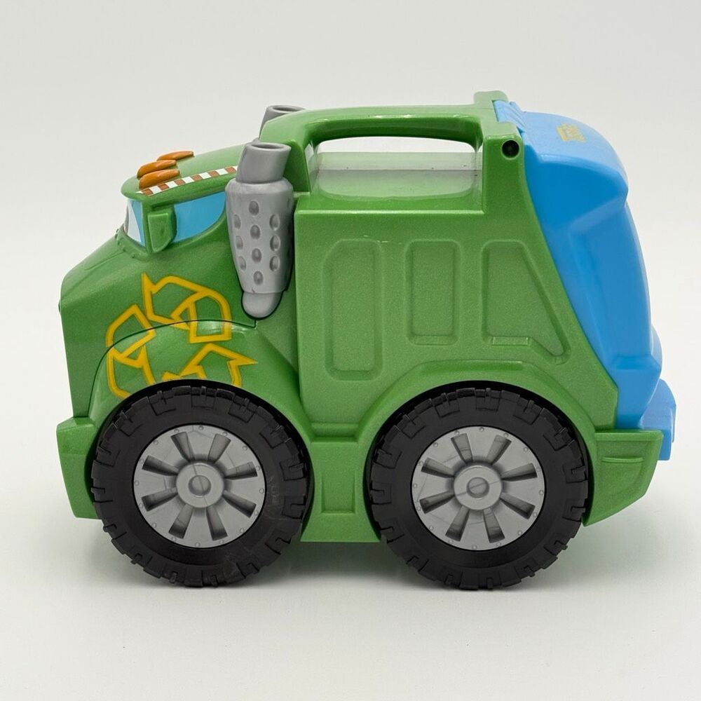 Hasbro Tonka Chuck & Friends "Rowdy the Garbage Truck 2009 10” Green Plastic Tra - Picture 2 of 12